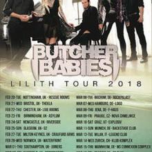 Butcher Babies UK & EU Tour 2018 poster