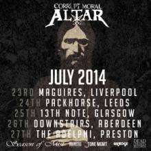 Corrupt Moral Altar UK Tour 2014 poster