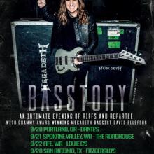 David Ellefson Basstory US Tour 2018 poster