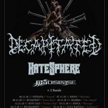 Decapitated Balkan Tour 2018 poster