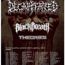 Decapitated North American Tour 2016 poster