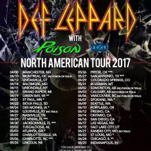 Def Leppard North American Tour 2017 poster