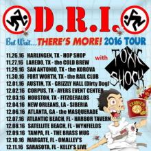 D.R.I. South East Tour 2016 poster