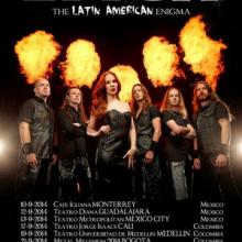 Epica Latin American Enigma tour 2014 poster