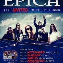 Epica UK Tour 2018 poster