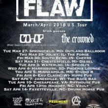 Flaw US Tour 2018 poster
