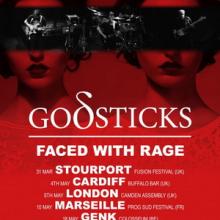 Godsticks Euro UK Tour 2018 poster