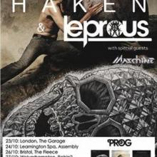 Haken, Leprous & Maschine UK & Irish Tour 2014 poster