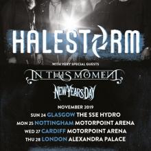 Halestorm UK Tour 2019 poster