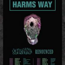 Harm’s Way Euro Tour 2018 poster