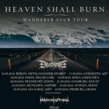 Heaven Shall Burn Wanderer Club Tour 2016 poster