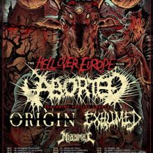 Hell Over Europe tour 2014 poster