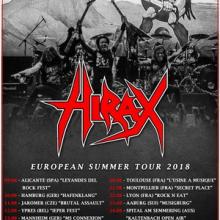 Hirax Euro Tour 2018 poster