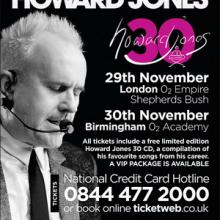 Howard Jones UK live shows 2018