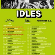 Idles UK EU US Tour 2019 poster