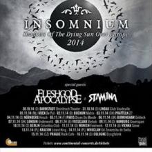 Insomnium European tour 2014 poster