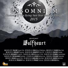 Insomnium Euro Tour 2015 poster