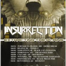 Insurrection Canada Tour 2018 poster