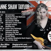 Joanne Shaw Taylor UK Tour 2014 poster
