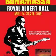 Joe Bonamassa UK April Tour 2018 poster