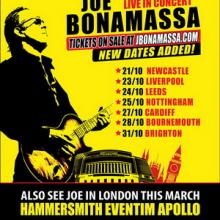Joe Bonamassa UK tour 2015 poster