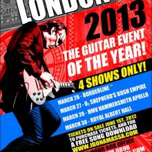 Joe Bonamassa UK tour 2013 poster