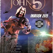 John 5 and The Creatures North American Tour 2019 poster