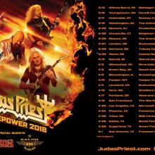 Judas Priest North American Tour 2018 poster