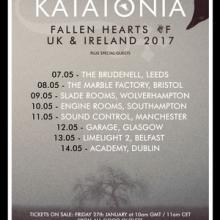 Katatonia UK IRE Tour 2017 poster