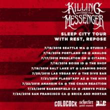 Killing The Messenger West Coast Tour 2016 poster
