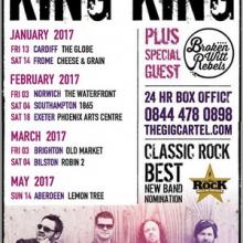 King King November 2017 UK Tour poster