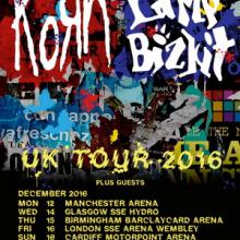 Korn & Limp Bizkit UK Tour 2016 poster