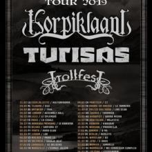 Korpiklaani European Tour 2019 poster