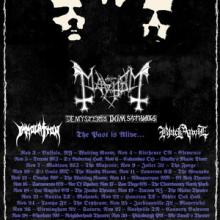 Mayhem North American Tour 2017 poster
