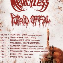 Mercyless Putrid Offal European Tour 2016 poster