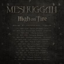 Meshuggah Euro Tour 2016 poster