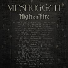 Meshuggah North American Tour 2016 poster