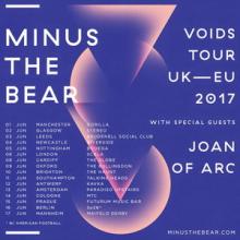 Minus The Bear EU & UK Tour 2017 poster