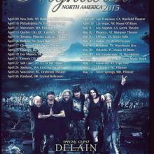 Nightwish North American Tour 2015 poster