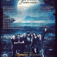 Nightwish North American Tour 2015 poster