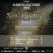 Nothgard album release shows 2018 post