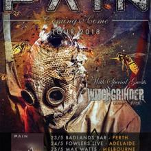 Pain Australian Tour 2018 poster