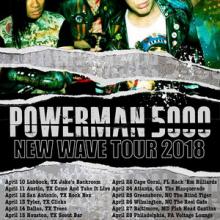 Powerman 5000 US Tour 2018 poster
