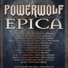 Powerwolf & Epica Euro Tour 2017 poster