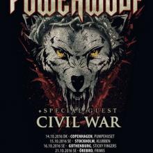 Powerwolf Scandi Tour 2016 poster