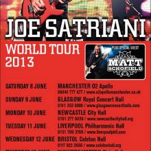 Joe Satriani UK tour poster