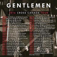 Sentimental Gentlemen Canada Tour 2016 poster