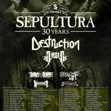 Sepultura North American Tour 2015 poster