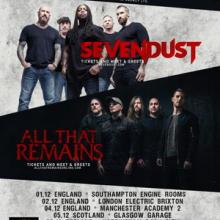 Sevendust UK Tour 2018 poster