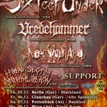 Six Feet Under European live shows poster 2013